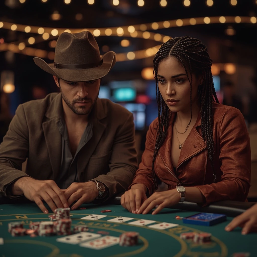 photo of two poker players PURE CASINO