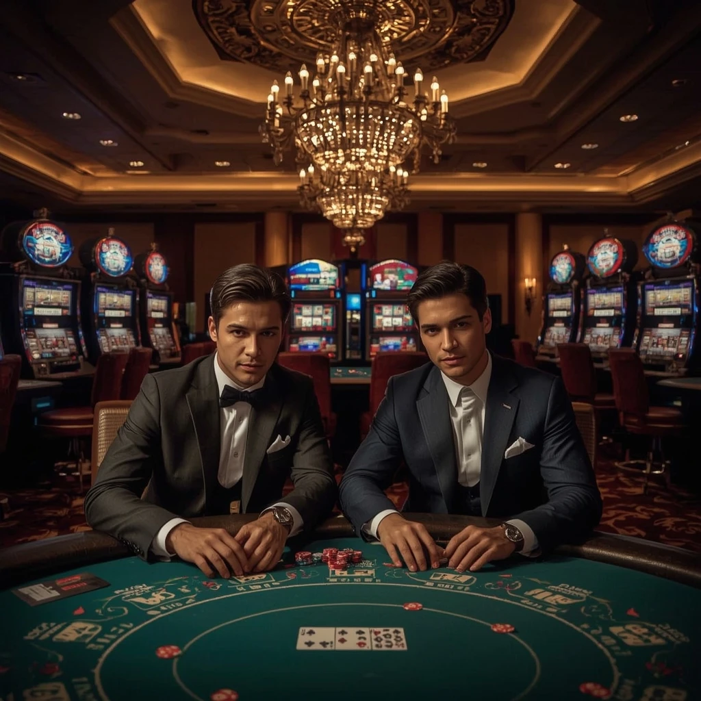 Two poker players at Pure Casino in India